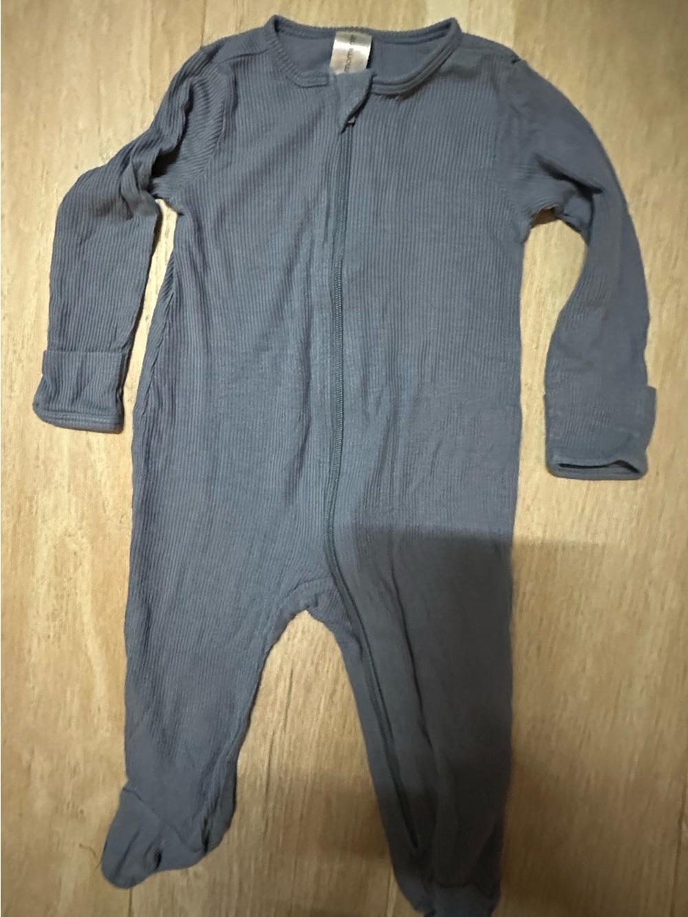 Modern moments baby Long-Sleeve Footed One-Piece in Slate Blue